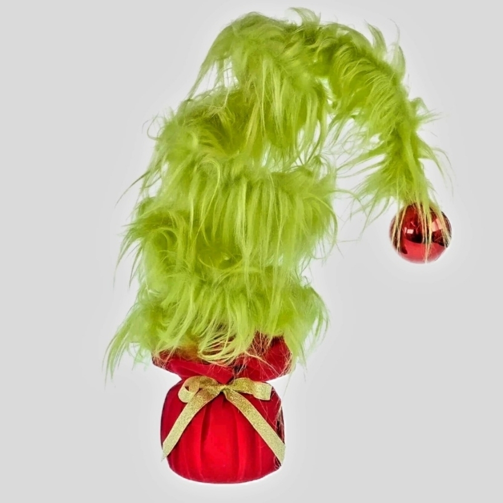 New Dr Seuss The Grinch Who Stole Christmas 13" Furry Christmas Tree home decor